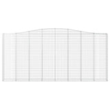 Arched Gabion Basket 400x30x180/200 cm Galvanised Iron 153409