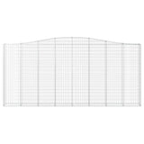 Arched Gabion Basket 400x30x180/200 cm Galvanised Iron 153409