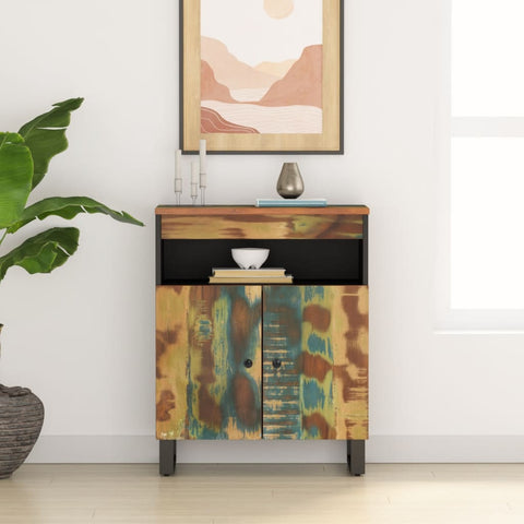 ZNTS Sideboard with 2 Doors 60x33x75 cm Solid Wood Reclaimed 352915