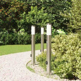 Bollard Lights with Sensor&Outlet 3pcs 80 cm Stainless Steel IP44 4006020