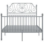 ZNTS Bed Frame without Mattress Grey Metal 120x200 cm 324849
