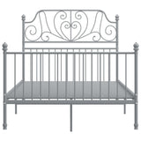 ZNTS Bed Frame without Mattress Grey Metal 120x200 cm 324849