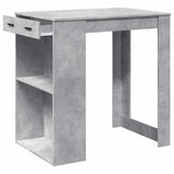 Bar Table Concrete Grey 102x70x103.5 cm Engineered Wood 3309324