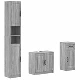 3 Piece Bathroom Cabinet Set UTRECHT Engineered Wood 3417897