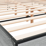 Bed Frame without Mattress Grey Sonoma 150x200 cm King Size 3280005