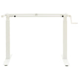 Manual Height Adjustable Standing Desk Frame Hand Crank White 321718