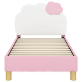 Toddler Bed Frame with Headboard Pink 70 x 140 cm PU 42011014