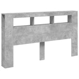 LED Headboard Concrete Grey 180x18.5x103.5 cm Engineered Wood 837361