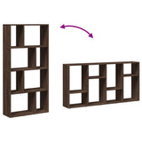 Bookcase Brown Oak 60x20x120.5 cm Engineered Wood 858153