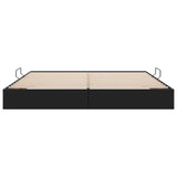 Storage Bed with Mattress Black 200 x 200 cm Faux leather 3369961
