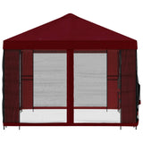 Garden Gazebo with Sidewalls 4 x 3 m Burgundy 900395