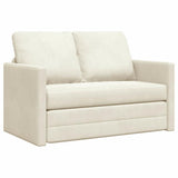 Sofa Bed Cream 204 x 122 x 60 cm Velvet 42007952