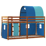 Bunk Bed without Mattress Blue 90x190 cm Single Solid Wood Pine 3284040