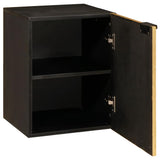 Bathroom Cabinet with Shelf Black and Gold 38 x 33 x 48 cm 4017848