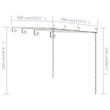 Garden Pergola Antique Brown 4x3x2.5 m Iron 313998