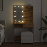 Dressing Table with LED Artisan Oak 74.5x40x141 cm 857022
