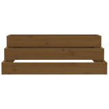 Planter Honey Brown 80x80x27 cm Solid Wood Pine 823895