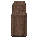 ZNTS Wall Shelf Brown Oak 129x18x42 cm Engineered Wood 853224