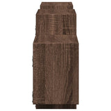 ZNTS Wall Shelf Brown Oak 129x18x42 cm Engineered Wood 853224