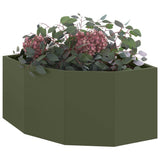 Corner Planter Olive green 60 x 60 x 35 cm Steel 883643
