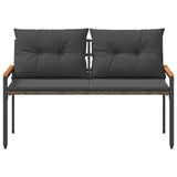 Outdoor Bench 2 -Seater 116 x 67.5 x 72 cm Poly Rattan 42025366