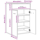 Shoe Cabinet Artisan Oak 60x35x84 cm Engineered Wood 855953