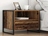 Bedside Table Old Wood 50 x 39.5 x 50 cm Engineered Wood 886674