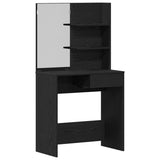 ZNTS Black Oak Dressing Table with Mirror - 74.5 x 40 x 141 cm 862782
