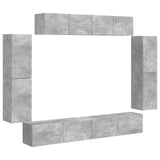 TV Cabinet 8 pcs Concrete Grey 3409144