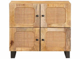 Sideboard with Storage Brown 60 x 33 x 75 cm Solid Mango Wood 4018070