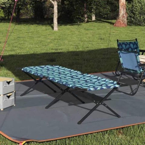 Folding Camping Bed Folding Manual Leaf pattern Oxford fabric 42003191