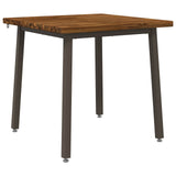 80 x 80 x 75 cm Solid Acacia Wood Natural and Coffee Square 937617
