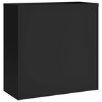 ZNTS File Cabinet Black 90x40x130 cm Steel 3188323