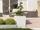 Planter White 40x80x80 cm Steel 860774