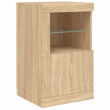 Sideboard with LED Lights Sonoma Oak 123x37x67 cm 3209081