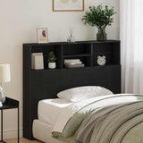 Headboard Cabinet Black Oak 120 x 19 x 103.5 cm Engineered Wood 862751