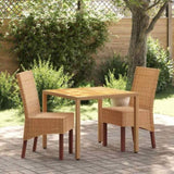 Dining Chairs 2 pcs Brown Natural Rattan 243236