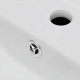 141932 Ceramic Bathroom Sink Basin Faucet/Overflow Hole White Rectangular
