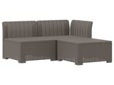 3-Seater Garden Sofa Rattan Look PP Light Grey 8011887