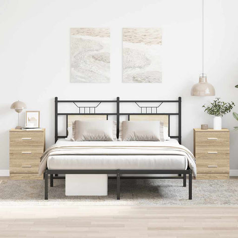 Bedside Cabinets 2 pcs Sonoma Oak 38x35x56 cm Engineered Wood 800457