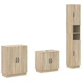 3 Piece Bathroom Cabinet Set HOORN Sonoma Oak Engineered Wood 3417470