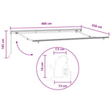 Retractable Awning Light Grey and White 400 x 350 cm 3426129