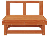 Garden Middle Sofa Solid Pine Wood Wax Brown 61 x 60.5 x 62 cm 865441