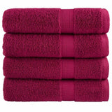 Premium Shower Towels SOLUND 4pcs Bordeaux 70x140cm 600gsm 137213