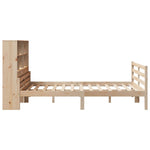 ZNTS Bookcase Bed without Mattress 140x190 cm Solid Wood Pine 3322229