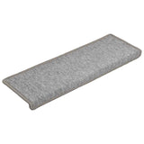 ZNTS Stair Mats 30 pcs 65x21x4 cm Light Grey 3365768