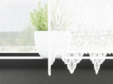 Lace Curtain with Curtains Floral White 280 x 900 cm Polyester 4107850