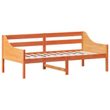 ZNTS Day Bed without Mattress Wax Brown 75x190 cm Small Single Solid Wood Pine 842845