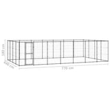 Outdoor Dog Kennel Steel 33.88 m 3082315