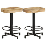 Bar Stools 2 pcs 52 cm Solid Mango Wood 321966